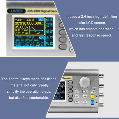 JUNTEK Programmable Dual-Channel DDS Function Arbitrary Waveform Signal Generator, Frequency: 15MHz(UK Plug) - Other Tester Tool by PMC Jewellery | Online Shopping South Africa | PMC Jewellery | Buy Now Pay Later Mobicred