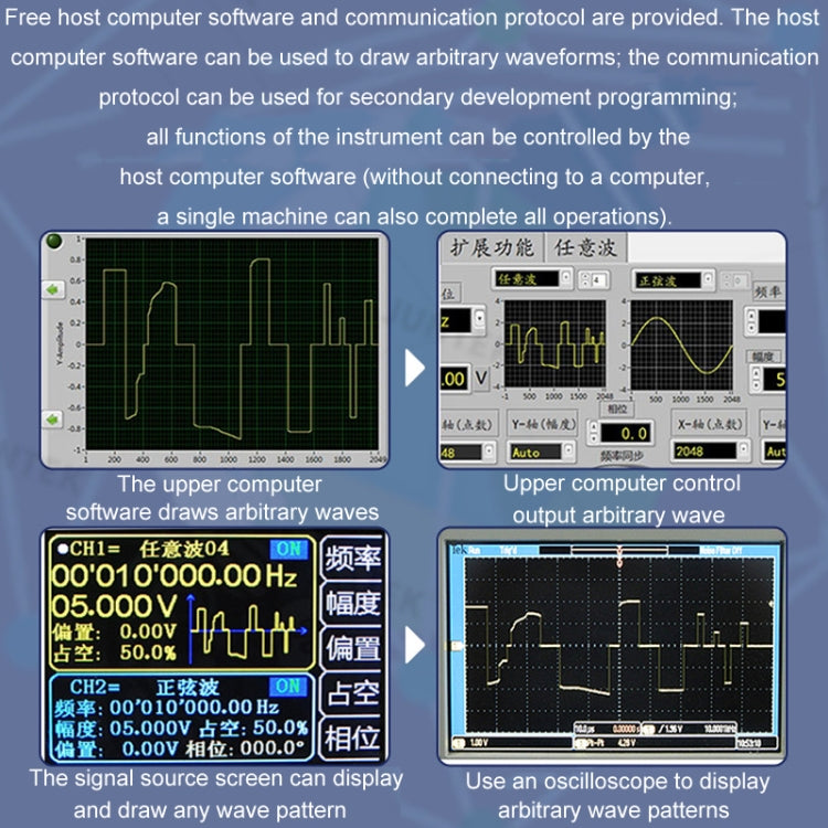 JUNTEK Programmable Dual-Channel DDS Function Arbitrary Waveform Signal Generator, Frequency: 30MHz(AU Plug) - Other Tester Tool by PMC Jewellery | Online Shopping South Africa | PMC Jewellery | Buy Now Pay Later Mobicred