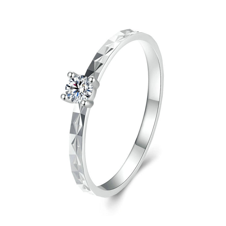 MSR059 S925 Sterling Silver Platinum Moissanite Ring(6) - Rings by PMC Jewellery | Online Shopping South Africa | PMC Jewellery | Buy Now Pay Later Mobicred