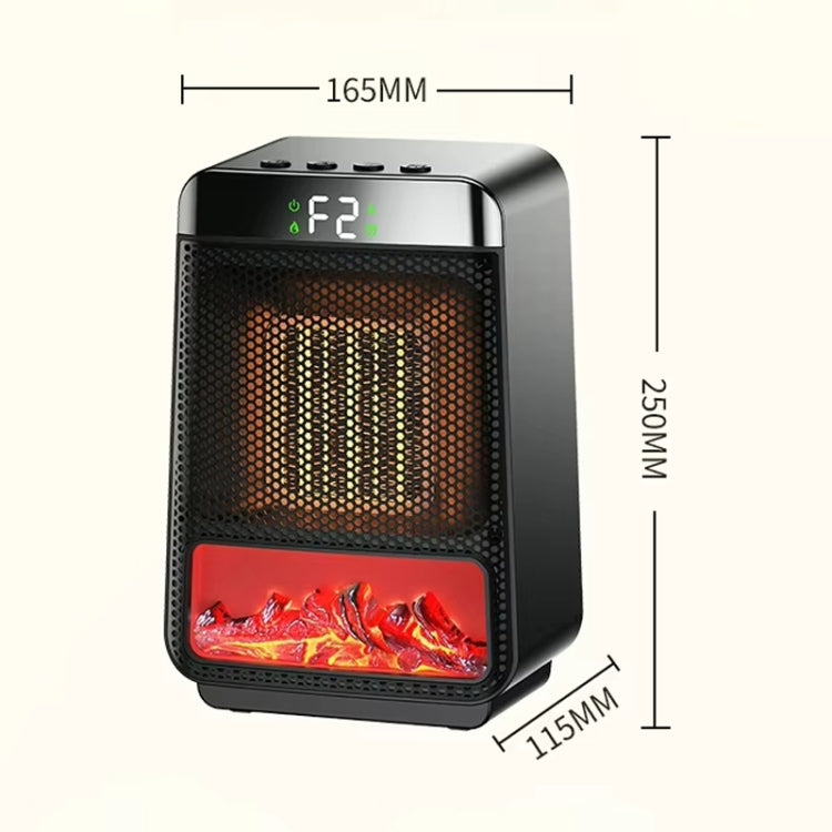 E03 Desktop PTC Heater Dynamic Flame Light Warmer UK Plug - Electric Heaters by PMC Jewellery | Online Shopping South Africa | PMC Jewellery | Buy Now Pay Later Mobicred