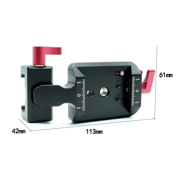 For DJI Ronin RS 3 Pro / RS 3 / RS 2 Vertical Shooting Plate Mount Stabilizer Accessories(Gray) -  by PMc TechLife | Online Shopping South Africa | PMc TechLife | Buy Now Pay Later Mobicred
