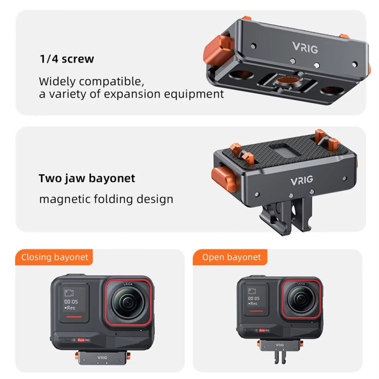 VRIG Magnetic Quick Release Adapter for Insta360 Ace / Ace Pro, Spec: Base - free shipping - PMC TechLife - Order now!
