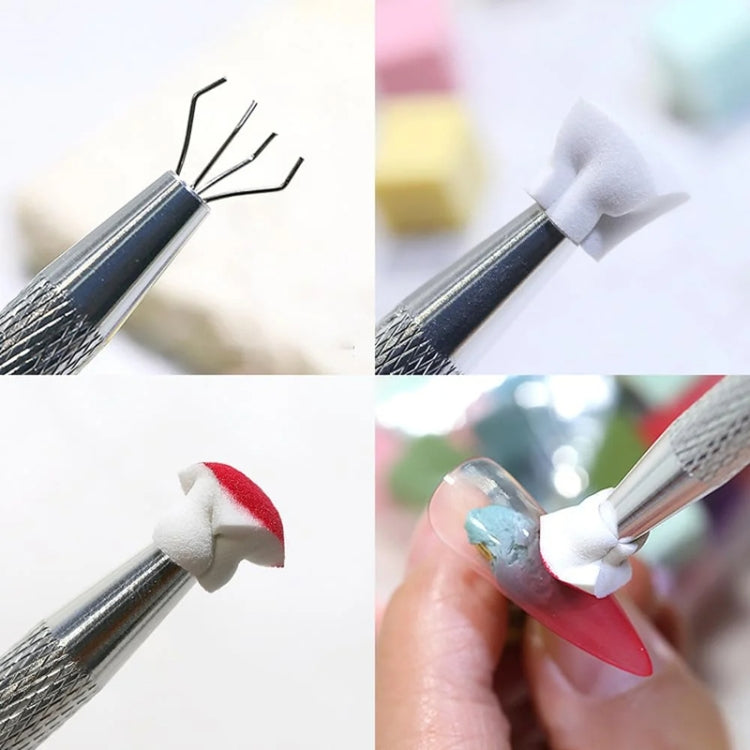 Nail Sponge Gripper Non-slip Manicure Tool Pat Gel Sponge Grabbing Pen(Silver) - Nail Art Equipment by PMC Jewellery | Online Shopping South Africa | PMC Jewellery | Buy Now Pay Later Mobicred