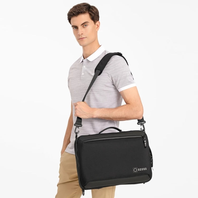 Ozuko Business Laptop USB Backpack Men Schoolbag(Dark Gray) - Backpack by ozuko | Online Shopping South Africa | PMC Jewellery | Buy Now Pay Later Mobicred