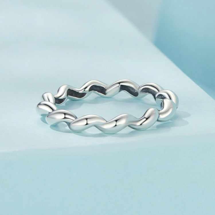 S925 Sterling Silver Oxidized Twisted Pattern Ring, Size: 6(SCR1047) - Rings by PMC Jewellery | Online Shopping South Africa | PMC Jewellery | Buy Now Pay Later Mobicred