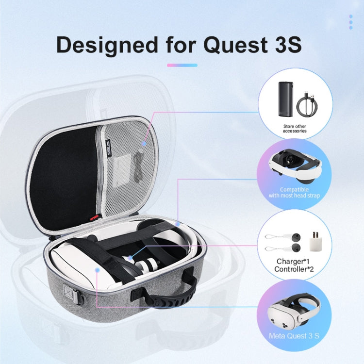 For Meta Quest 3S STARTRC GAMES VR Glasses Storage Bag Compatible Headset Accessories(Gray) - VR Accessories by STARTRC GAMES | Online Shopping South Africa | PMC Jewellery | Buy Now Pay Later Mobicred