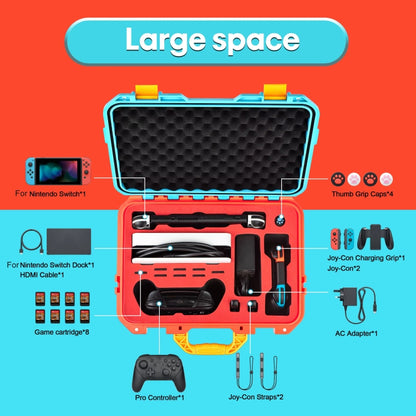 DEVASO For Switch / OLED IP67 Waterproof Storage Case Hardshell Bag, Color: Orange Blue - Bags by DEVASO | Online Shopping South Africa | PMC Jewellery | Buy Now Pay Later Mobicred