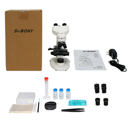 SVBONY SV605 40-1600X Compound Binocular Microscope, Adapter: US Plug - Digital Microscope by SVBONY | Online Shopping South Africa | PMC Jewellery | Buy Now Pay Later Mobicred