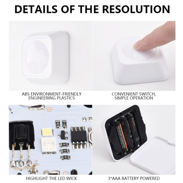 Remote Control Night Light LED Bedside Cabinet RGB Colorful Pat Light(2 Remote Controls + 6 Lights) - Night Lights by PMc TechLife | Online Shopping South Africa | PMc TechLife | Buy Now Pay Later Mobicred