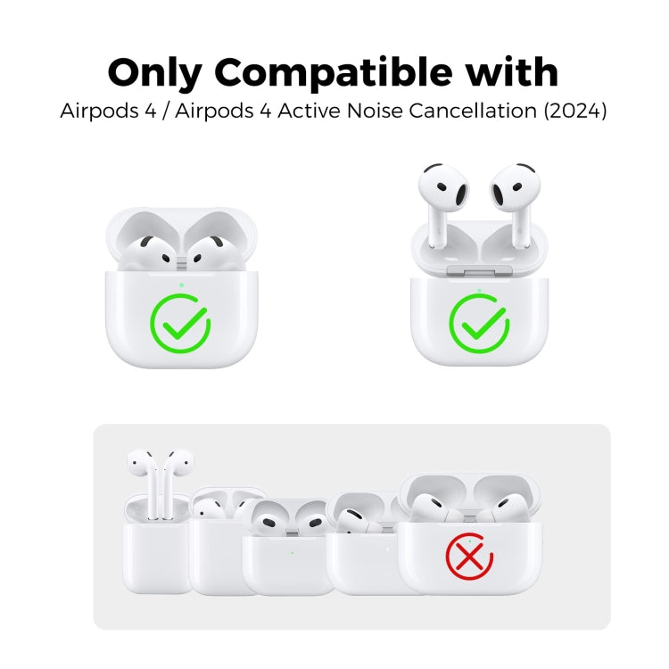 For Airpods 4 AhaStyle WG163 Earphone Drop-Proof Dust-Proof Silicone Protective Case With Cleanning Pen(Black) - For AirPods 4 by AhaStyle | Online Shopping South Africa | PMC Jewellery | Buy Now Pay Later Mobicred