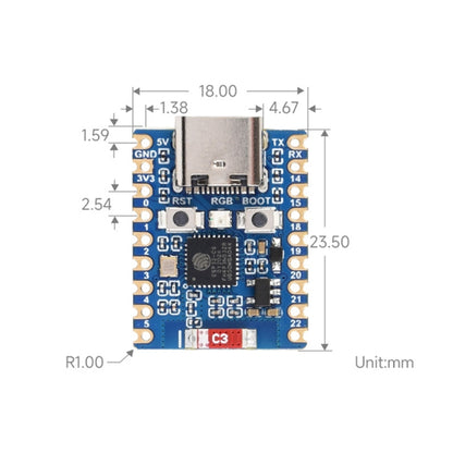 Waveshare ESP32-C6 Mini WiFi 6 & Bluetooth 5 Dual Processors Development Board, Spec: Zero - Boards & Shields by Waveshare | Online Shopping South Africa | PMC Jewellery | Buy Now Pay Later Mobicred