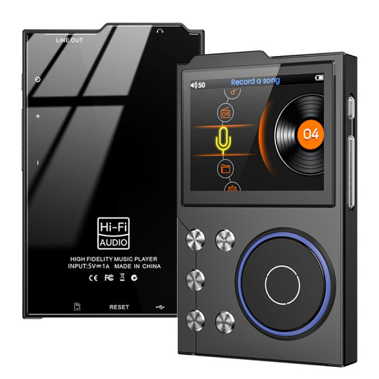 2.4 Inch HIFI Bluetooth Music Player DSD256 Mastering Sound Quality Walkman, Memory: 16GB+16GB(Black) - MP3 Player by PMC Jewellery | Online Shopping South Africa | PMC Jewellery | Buy Now Pay Later Mobicred