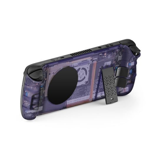 For Steam Deck DEVASO Transparent Thermal Back Case With Bracket Gaming Console Protective Case(Purple) - Cover Case by DEVASO | Online Shopping South Africa | PMC Jewellery | Buy Now Pay Later Mobicred