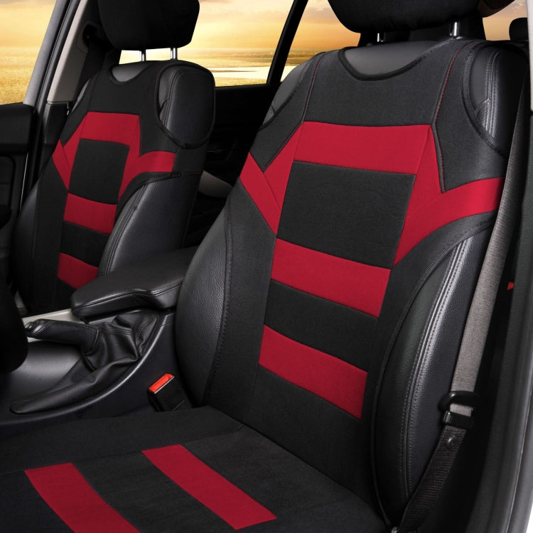 Car Vest Style Double Front Seat Interior Seat Cover(Red) - Seat Accessories by PMC Jewellery | Online Shopping South Africa | PMC Jewellery | Buy Now Pay Later Mobicred