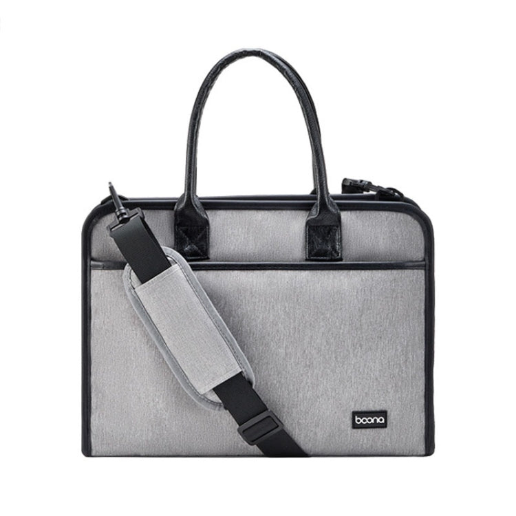 Baona BN-I009 14-inch Large-capacity Shock-absorbing And Wear-resistant Laptop Bag(Gray) - 14.1 inch by Baona | Online Shopping South Africa | PMC Jewellery | Buy Now Pay Later Mobicred