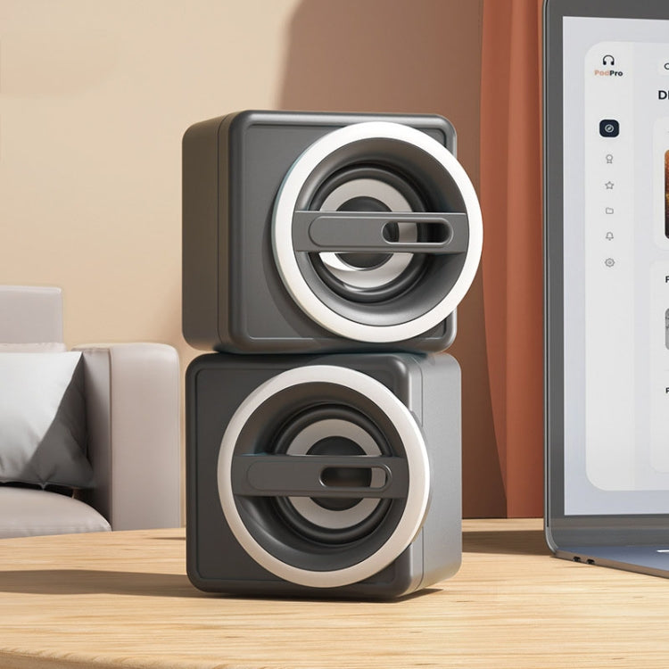 K1 Mini Desktop Computer Wired Speakers USB Subwoofer Speaker, Color: Light Edition Black -  by PMC TechLife | Online Shopping South Africa | PMC TechLife | Buy Now Pay Later Mobicred