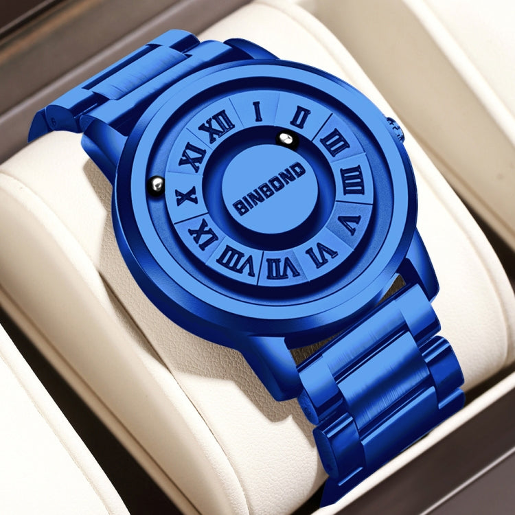 BINBOND B234 30m Waterproof Magnetic Suspension Watch, Color: Blue Steel-Blue - Metal Strap Watches by BINBOND | Online Shopping South Africa | PMC Jewellery | Buy Now Pay Later Mobicred