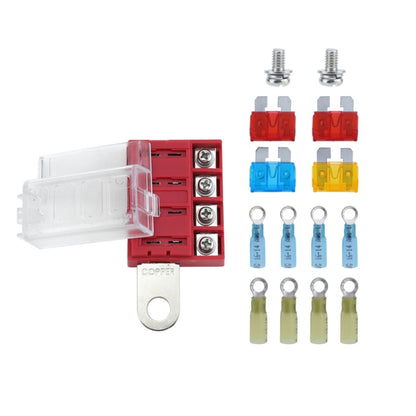 4-way RV Yacht Ignition Protection Battery Terminal Fuse Block, Specification: Three - Fuse by PMC Jewellery | Online Shopping South Africa | PMC Jewellery | Buy Now Pay Later Mobicred