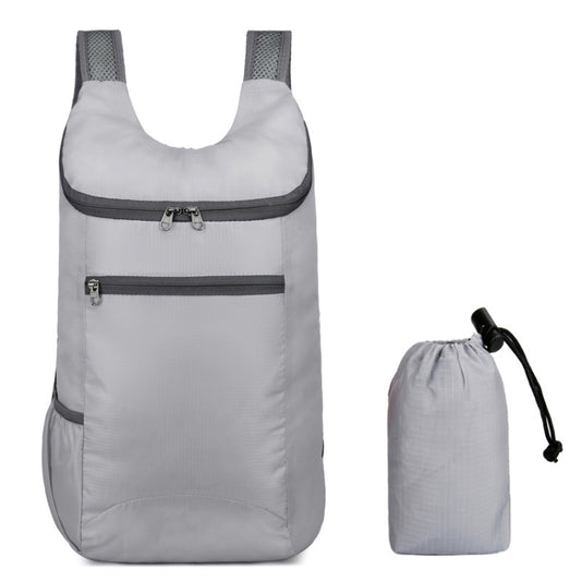 Vanaheimr Outdoor Foldable Bag Lightweight Waterproof Travel Bag Fitness Sports Backpack(Light Gray) - Backpacks by Vanaheimr | Online Shopping South Africa | PMC Jewellery | Buy Now Pay Later Mobicred