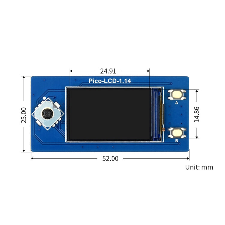 Waveshare 19340 For Raspberry Pi Pico 1.14inch 65K Colors LCD Display Module - free shipping - PMC TechLife - Order now!