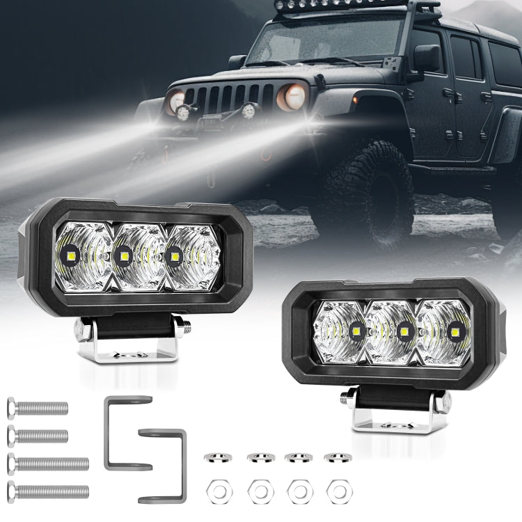 E23 40W 9V-30V 5 Inch Waterproof 3-Eye Headlight(Spotlight White Light) - free shipping - PMC Jewellery - Order now!