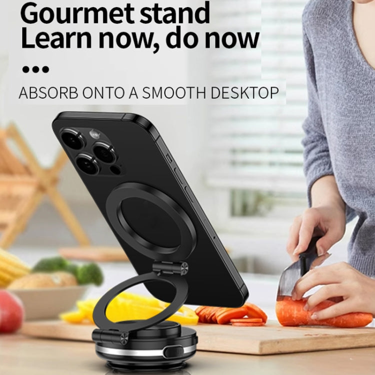 AIMITE C2 Car Vacuum Suction Cup Magnetic Three Axis Linkage Rotatable Cell Phone Holder(Black) - Universal Car Holders by AIMITE | Online Shopping South Africa | PMC Jewellery | Buy Now Pay Later Mobicred