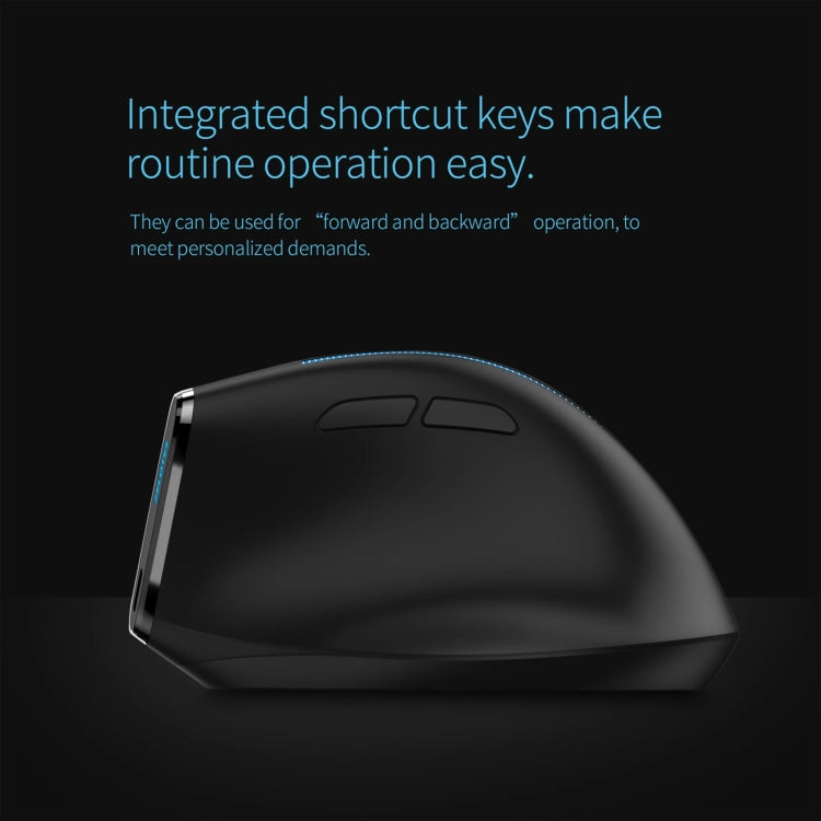 ZELOTES F36A 6-Buttons Vertical Grip Ergonomic Rechargeable Wireless Mouse(Black) - Wireless Mice by ZELOTES | Online Shopping South Africa | PMC TechLife | Buy Now Pay Later Mobicred