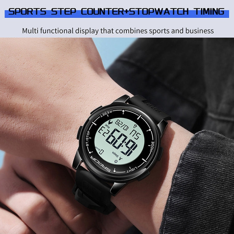 SANDA Student Sports Watch Calorie Counting Electronic Watch Sleep Monitoring Smart Watch(Black) - Silicone Strap Watches by SANDA | Online Shopping South Africa | PMC Jewellery | Buy Now Pay Later Mobicred