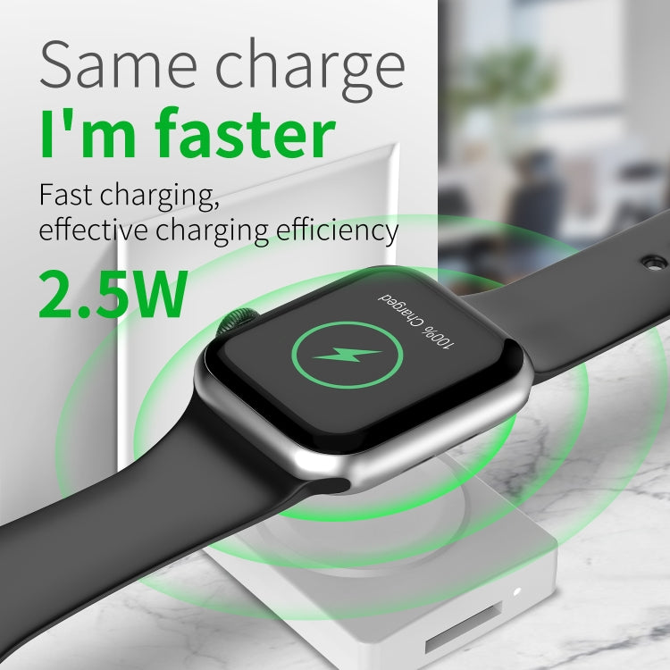 S02 For Apple Watch Series USB Magnetic Watch Wireless Charger With Card Reader Function(Black) - Charger / Holder by PMC TechLife | Online Shopping South Africa | PMC TechLife | Buy Now Pay Later Mobicred