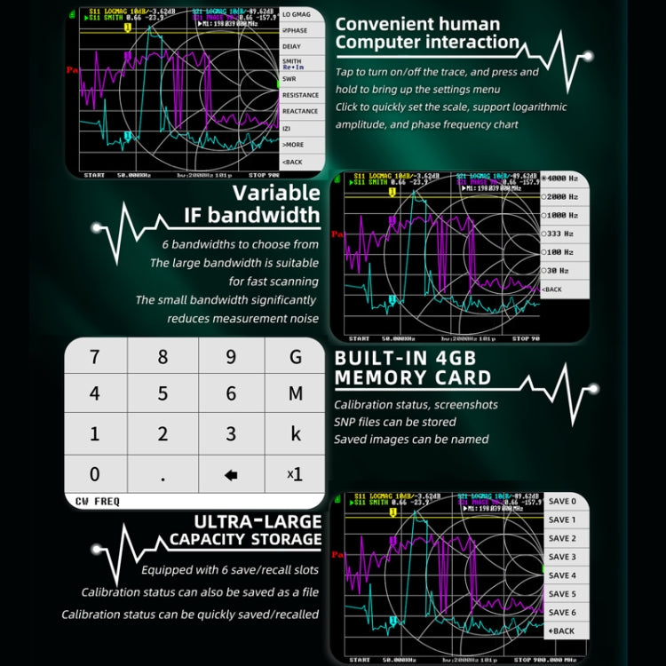 BSIDE P5 Handheld Vector Network Analyser Colorful Screen Network Tester - Lan Cable and Tools by BSIDE | Online Shopping South Africa | PMC TechLife | Buy Now Pay Later Mobicred