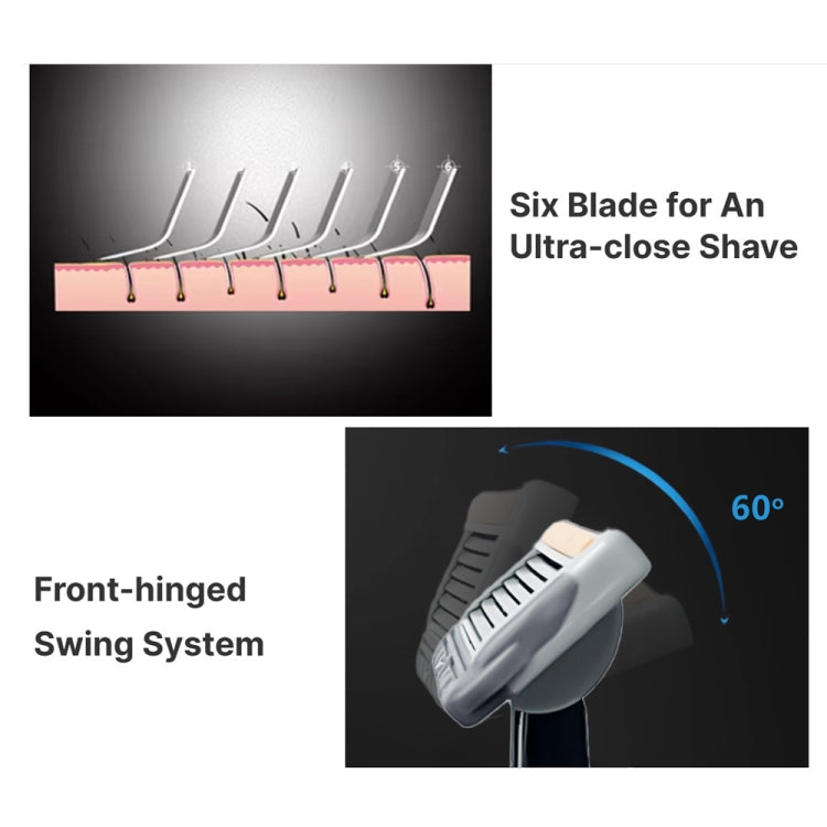 2pcs /Pack Six Blade OpenBack System Skin Razor Refills for Men - Accessories by PMC TechLife | Online Shopping South Africa | PMC TechLife | Buy Now Pay Later Mobicred