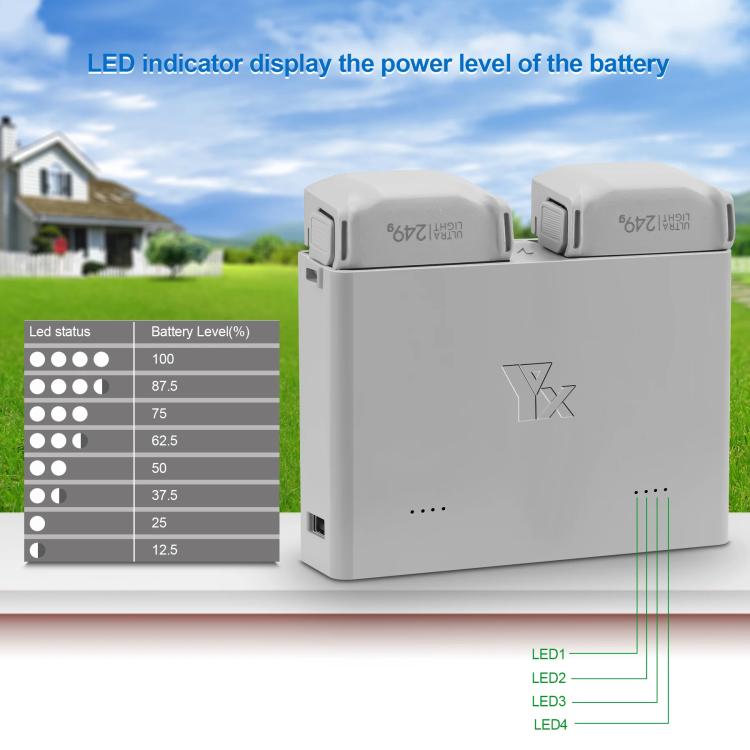 For DJI Mini 4 Pro / Mini 3 Pro / Mini 3 YX  Two-Way Charger Battery Manager(Silver) - free shipping - PMC TechLife - Order now!