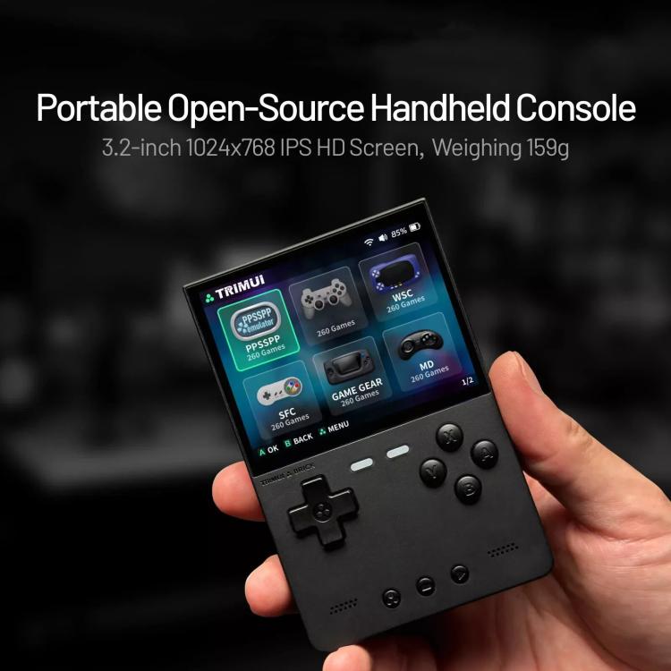 TRIMUI BRICK Open Source Pocket Console Portable Wireless Bluetooth HD Retro Arcade, Size: Standard No Card(White) - free shipping - PMc TechLife - Order now!