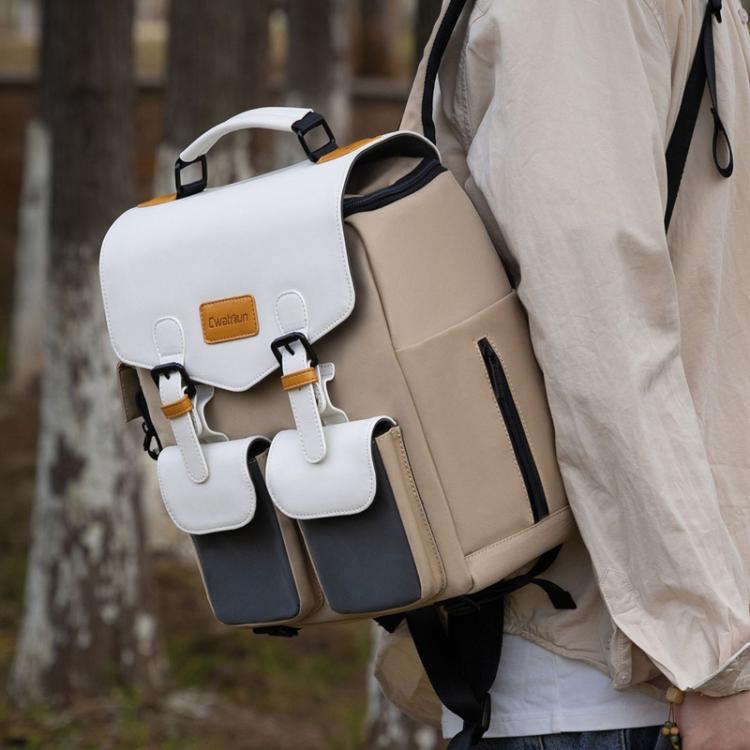 Cwatcun D171 Small Large Capacity DSLR Camera Storage Bag Casual Double Shoulder Load Reducing Breathable Backpack - free shipping - PMC TechLife - Order now!