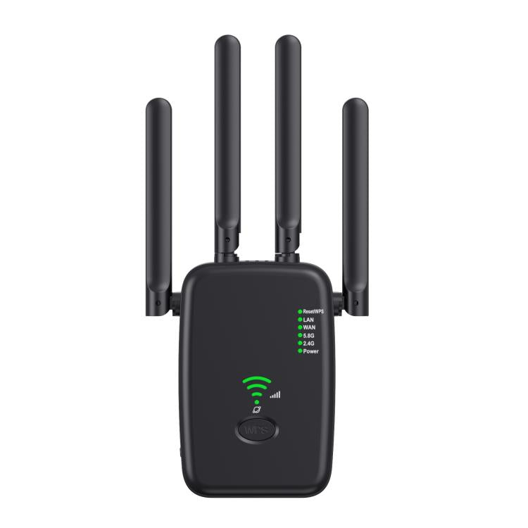 Urant U11 300Mbps 2.4G Wireless Repeater WiFi Signal Amplifier Support WPS Quick Setting US Plug Black - Broadband Amplifiers by Urant | Online Shopping South Africa | PMC TechLife | Buy Now Pay Later Mobicred