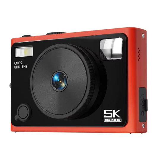 5K Digital Camera WiFi 72MP Dual Lens Auto Focus 18X Digital Zoom Student Color Filters CCD Beauty Camera(Red Black) - Video Cameras by PMC Jewellery | Online Shopping South Africa | PMC Jewellery | Buy Now Pay Later Mobicred