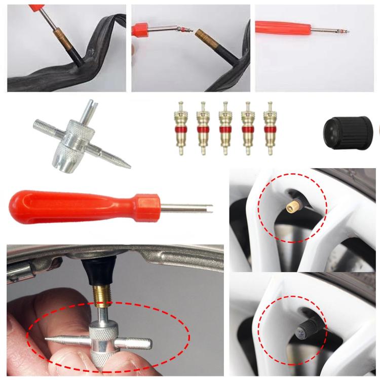 33pcs/Set Car Bicycle Tire Valve Core Installation Tool Repair Kit, Specifications: B - Maintenance tools by PMc TechLife | Online Shopping South Africa | PMc TechLife | Buy Now Pay Later Mobicred