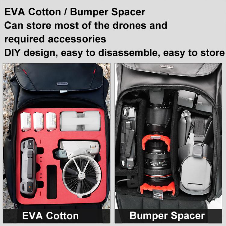 For DJI Flip CYNOVA C-MA-DB-003 Drone Shock And Stress Reduction Duffel Bag(Black) - free shipping - PMC TechLife - Order now!