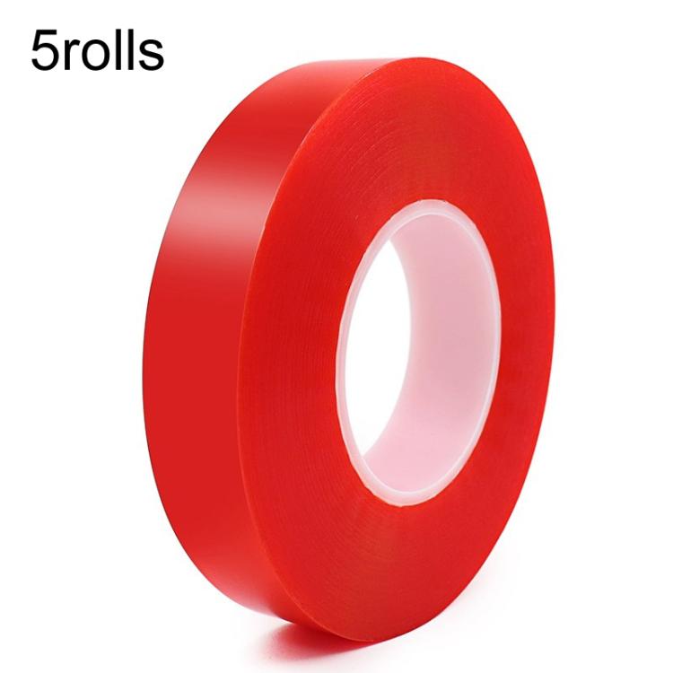 5rolls 0.2mm Thick Acrylic Polyester PET Double Sided Adhesive Tape, 10m/roll, Width: 20mm - free shipping - PMC TechLife - Order now!