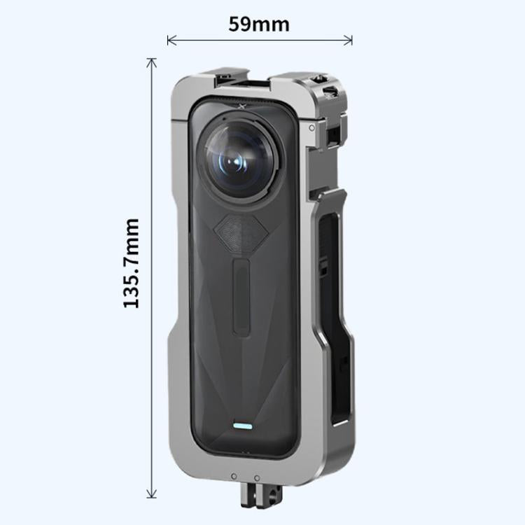 For Insta360 X5 HEPAIL AC-81 Metal Rabbit Cage Extended Protective Frame - free shipping - PMC TechLife - Order now!