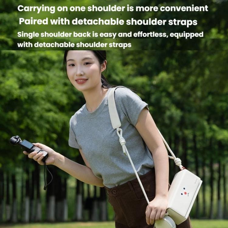 For DJI Pocket 3 Cwatcun D195 Medium Pocket Tripod Camera Bag Camera Accessories Shoulder Bag(White) - free shipping - PMC TechLife - Order now!