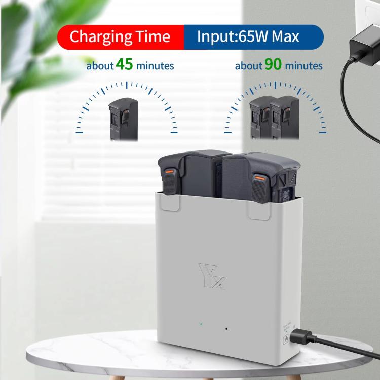 For DJI Avata 2 YX Dual-Channel Battery Charging Hub Smart Maintenance Station(Gray) - free shipping - PMC TechLife - Order now!