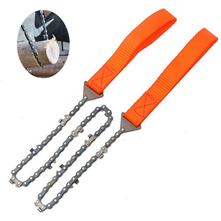 Outdoor Portable Hand-held Wire Saw Field Survival Manganese Steel Chain Saw Multifunctional Logging Saw(11 Teeth Orange) - Emergency Tools by PMC Jewellery | Online Shopping South Africa | PMC Jewellery