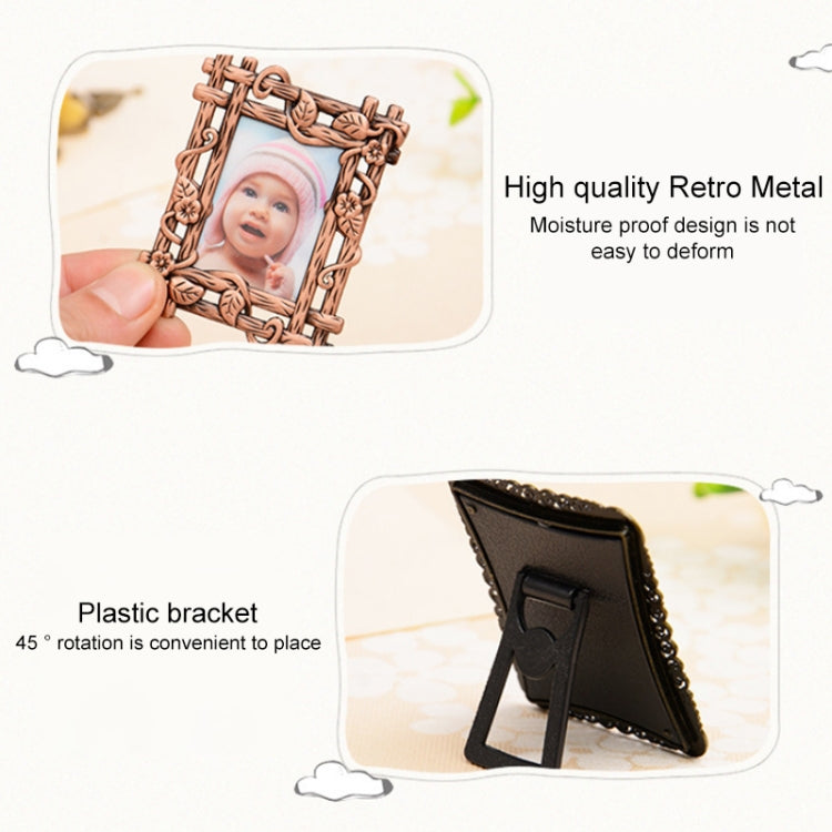 2 PCS Creative Metal Vintage Photo Frame(Square Keychain) - Photo Albums & Photo Frames by PMC TechLife | Online Shopping South Africa | PMC TechLife