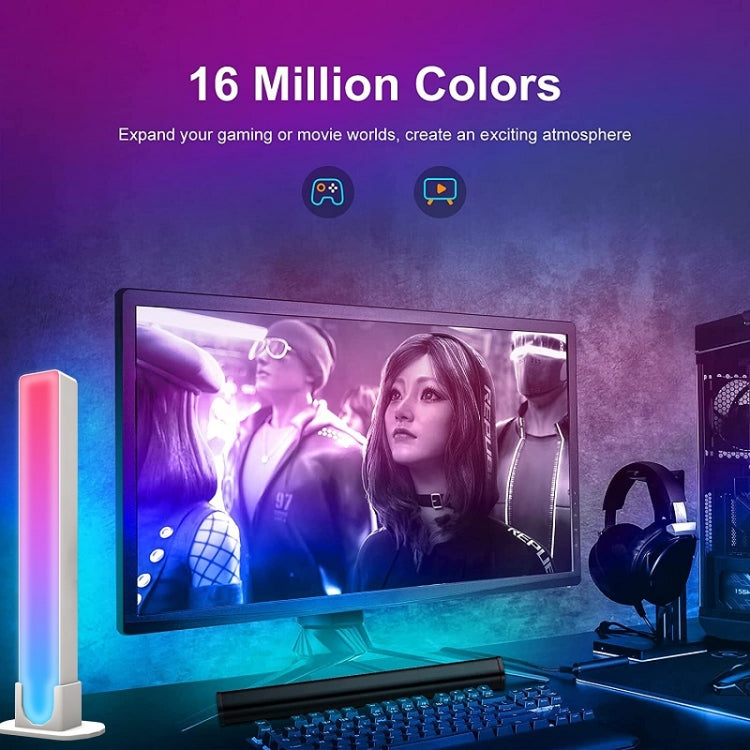 2pcs/box RGB Desktop Background Music Rhythm Pickup Ambient Light, Version: WiFi(US Plug) - Novelty Lighting by PMC TechLife | Online Shopping South Africa | PMC TechLife | Buy Now Pay Later Mobicred