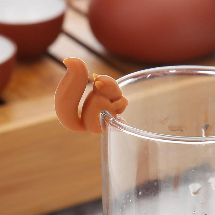 10 PCS Silicone Squirrel Tea Bag Multi-function Wine Glass Cup Recognizer(Coffee) - Tea Strainers by PMC TechLife | Online Shopping South Africa | PMC TechLife