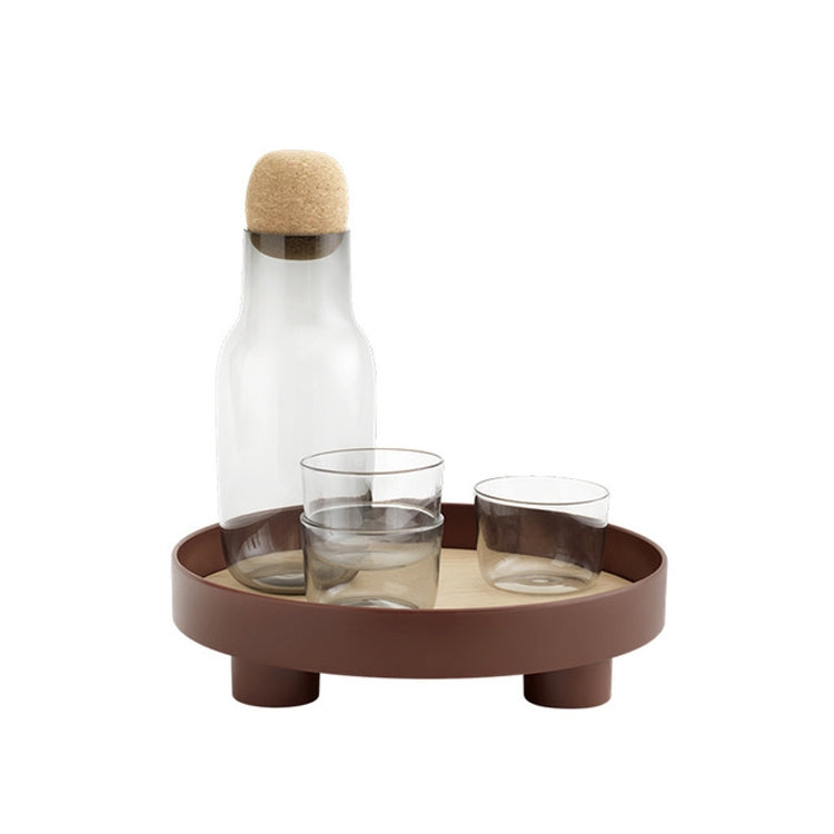 Multifunctional Storage Fruit Tray Cup Perfume Debris Desktop Decoration Plate Tray(Dark Red) - free shipping - PMc TechLife - Order now!