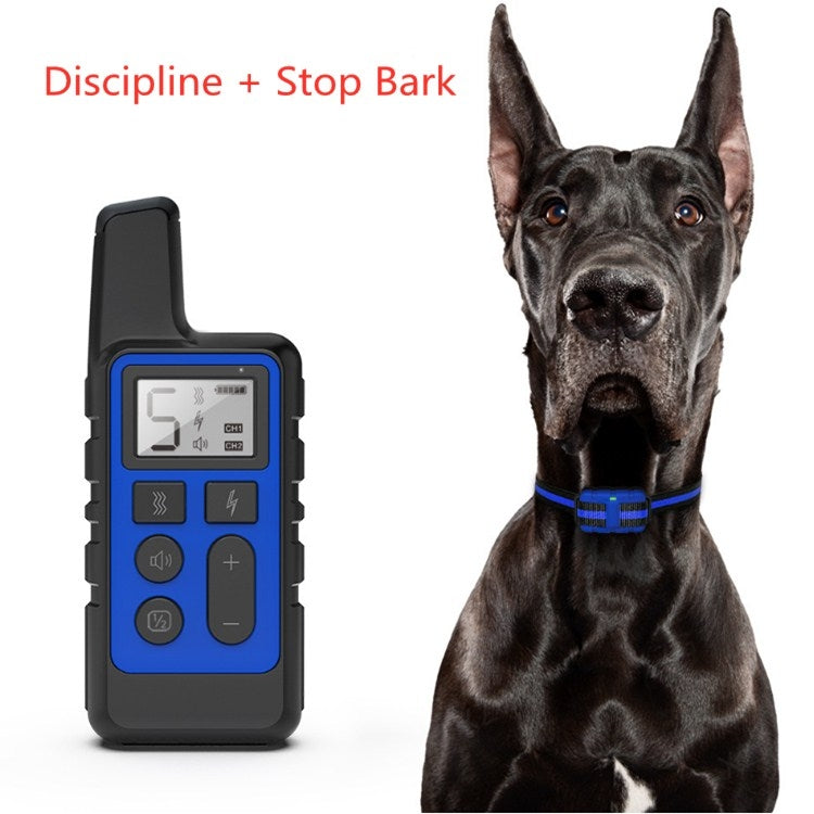 500m Dog Training Bark Stopper Remote Control Electric Shock Waterproof Electronic Collar(Black) - Training Aids by PMC TechLife | Online Shopping South Africa | PMC TechLife | Buy Now Pay Later Mobicred