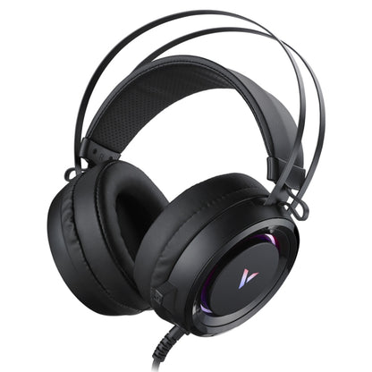 Rapoo VH500C Desktop Computer 7.1 Channel RGB Luminous Game Headset with Short Microphone, Cable Length: 2.2m(Black) - Multimedia Headset by Rapoo | Online Shopping South Africa | PMC Jewellery | Buy Now Pay Later Mobicred