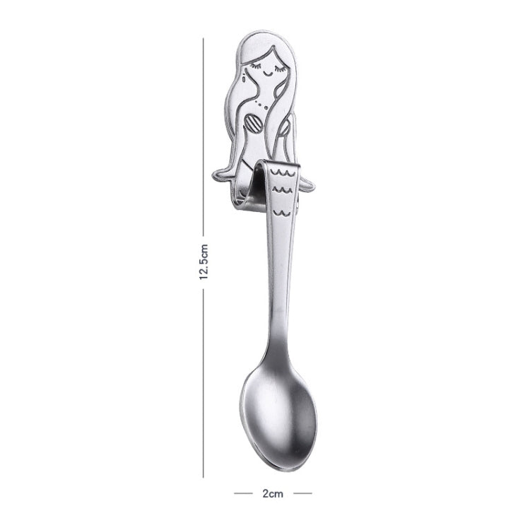 Creative Coffee Spoon Mermaid Shape Handle Spoons Flatware Drinking Tools, Color:True Color - Coffee Tools by PMC TechLife | Online Shopping South Africa | PMC TechLife